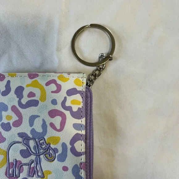 Ivory Ella | White, Purple, Yellow, Pink Cheetah Print Slim Wallet - Picture 4 of 5